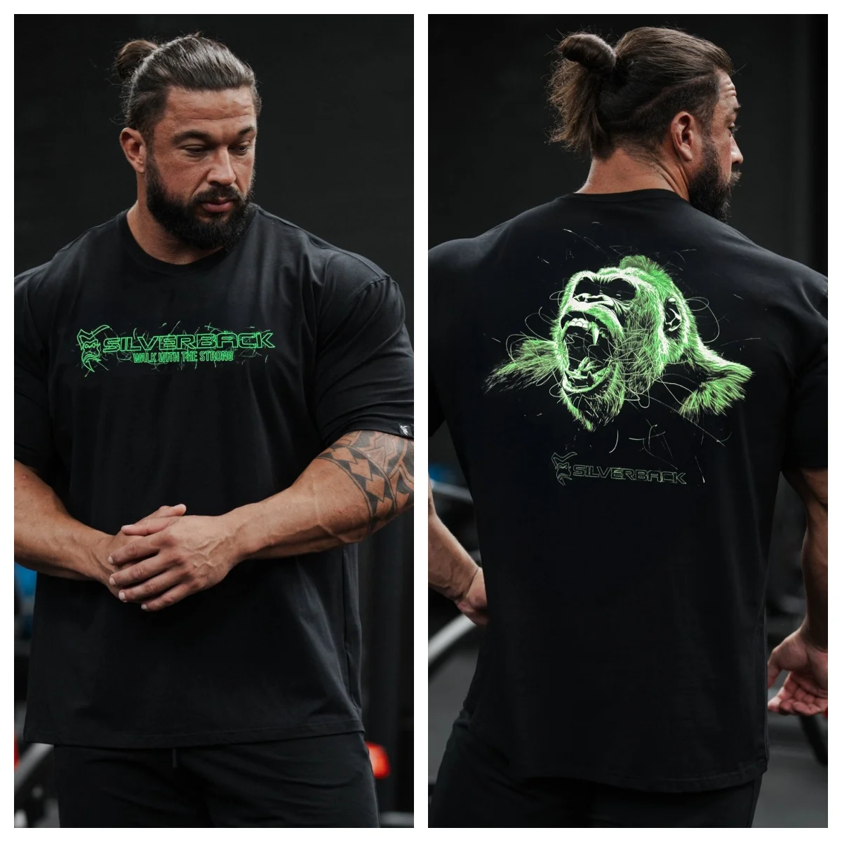 New GYM Gorilla Overload T-Shirt - Silverback Gymwear _ Perfect for Bodybuilders & Powerlifters