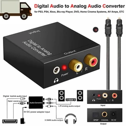 1 Set Brand New And High Quality Optical Coax Toslink Digital To Analog Converter RCA L/R Stereo Audio Adapter