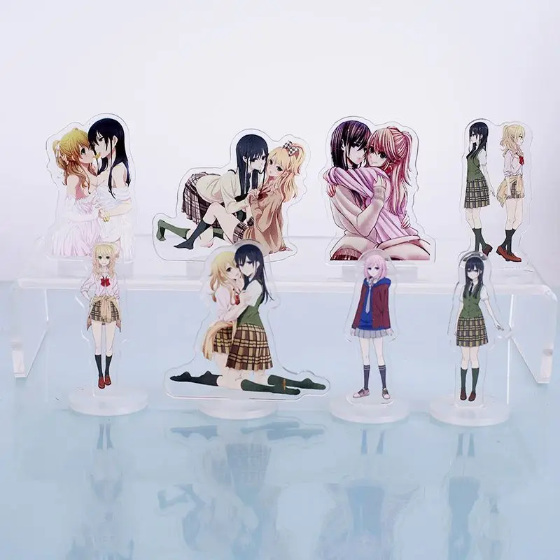 

Citrus Figures Anime Acrylic Figures Stand Model Plate Aihara Yuzu Plate Desk Decor Standing Desktop Decoration Friends Gift Cos