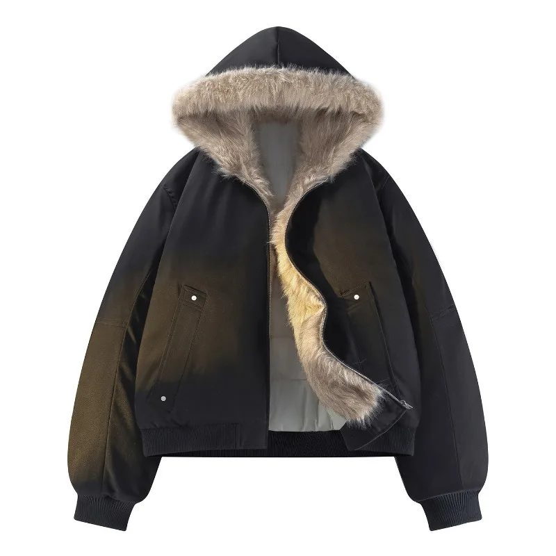 

Winter Thicken Hooded Men Parkas Coats Fashion Comfortable Warm Male Clothes Casual All-match Cotton Jackets Outdoor Windproof