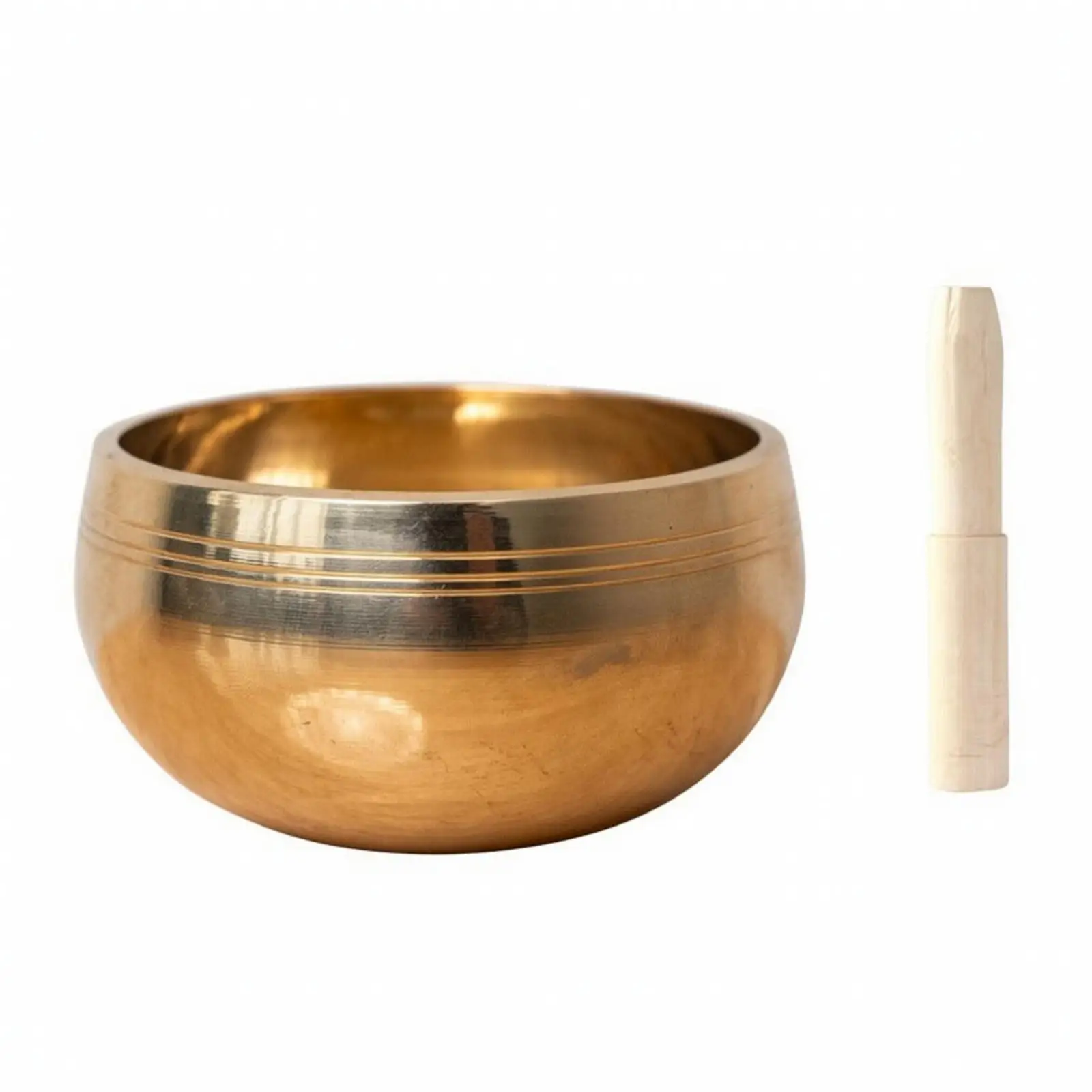 Singing Bowl with Wooden Striker Resonant Copper Singing Bowl Clear Tone Easy to Play for Meditation Practitioners