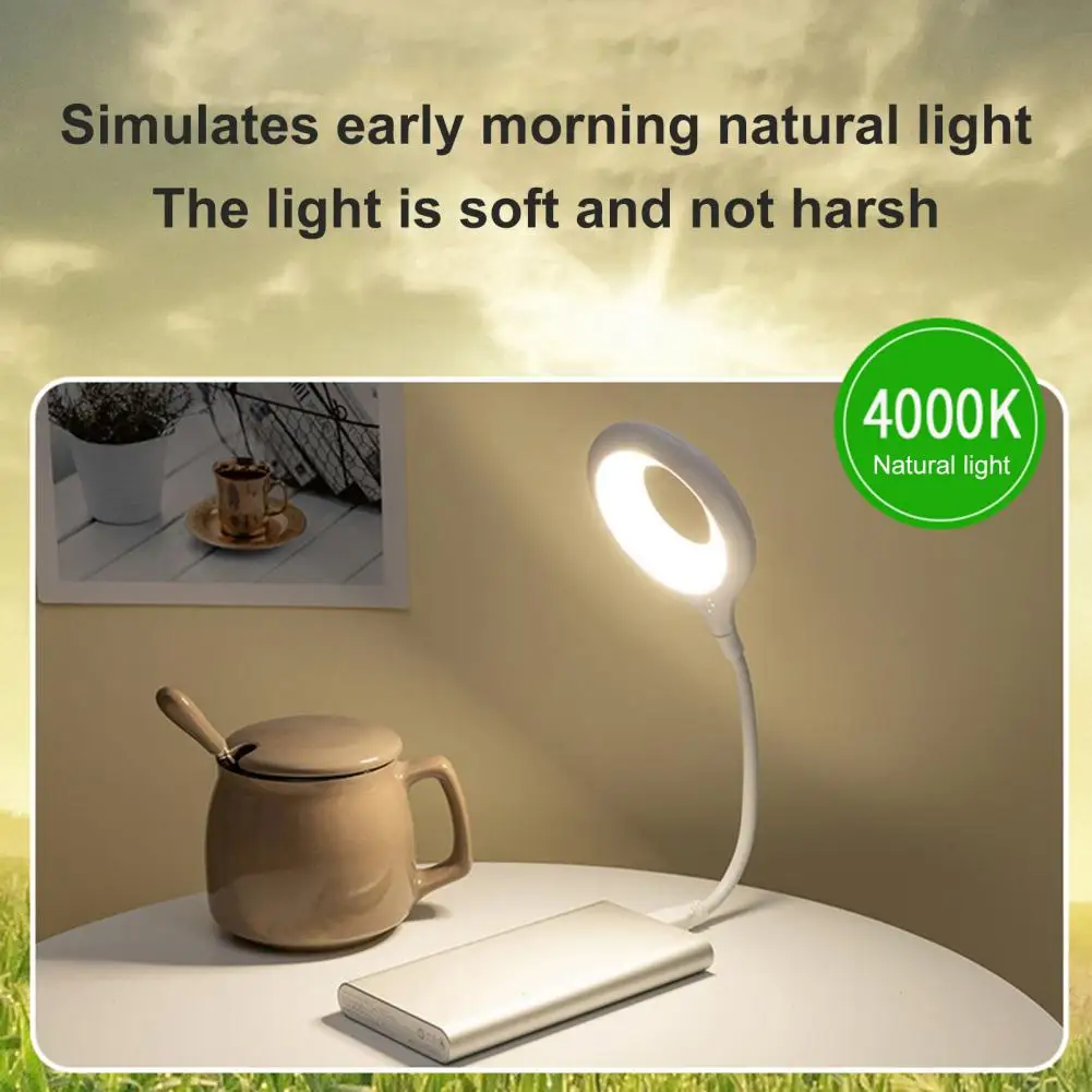 USB LED Light Ultra-Bright Flicker Free Flexible Hose Design Non-Glaring Energy Saving Illumination ABS Night Light Bendable USB