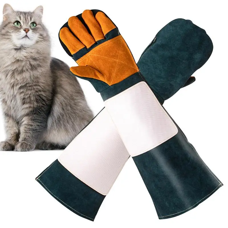 Animal Handling Gloves Extreme Heat And Fire Resistant Gloves Bite Proof Animal Gloves For Cat Dog Bird Pet Trapping Supplies