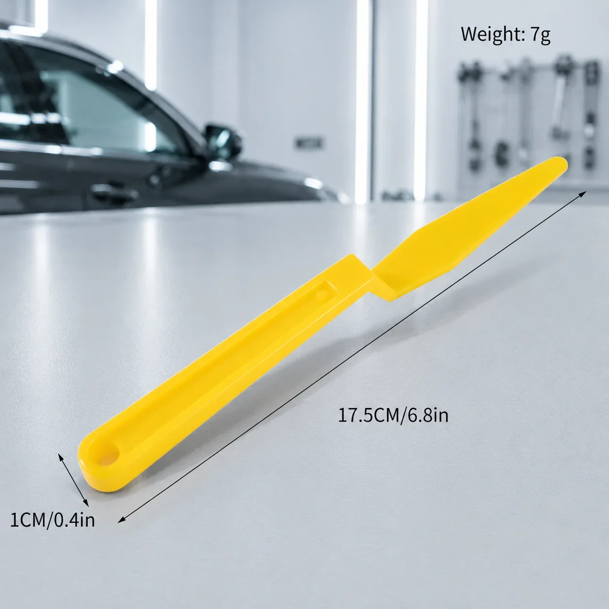 Long Handle Flexible Micro Squeegee for Vinyl Wrap PPF Window Tint with Angled Tip for Narrow Gap Edge Tucking Car Wrap Tool