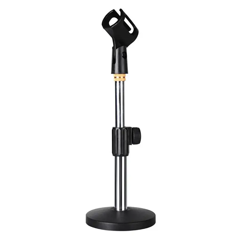 Professional Microphone Stand Pedestal Feet Lifting Adjustable Desk Holder Bracket Live Microphone Fixing Frame Mic Accessory