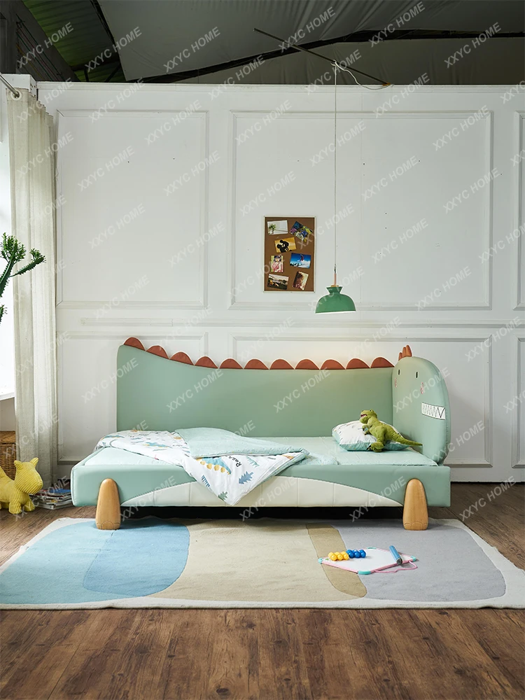 

Children's Bed Boy Japanese Tatami Children's Room Solid Wood Kid Bed with Fence Girl Princess Bed