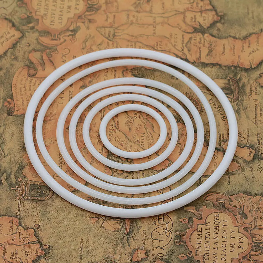 

10Pcs Dreamcatcher Material Plastic Rings Set Round White 16Cm DIY Handmade Wrapping Circle Dreamcatcher Accessories