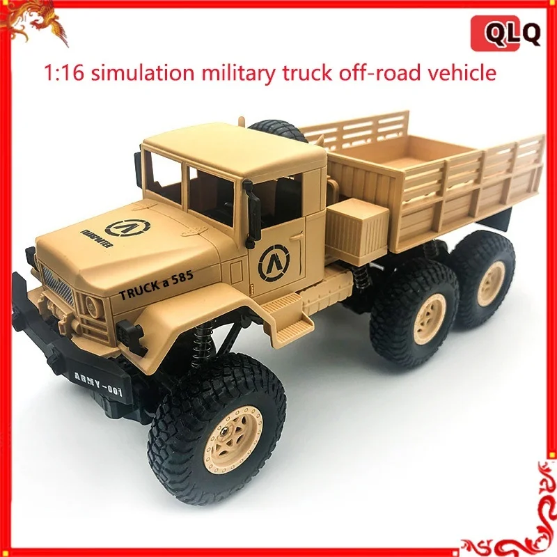 Simulated Military Rc Car Military Card Four-wheel Drive Off-road Vehicle Remote Control Climbing High-speed Car Model Boy Toy