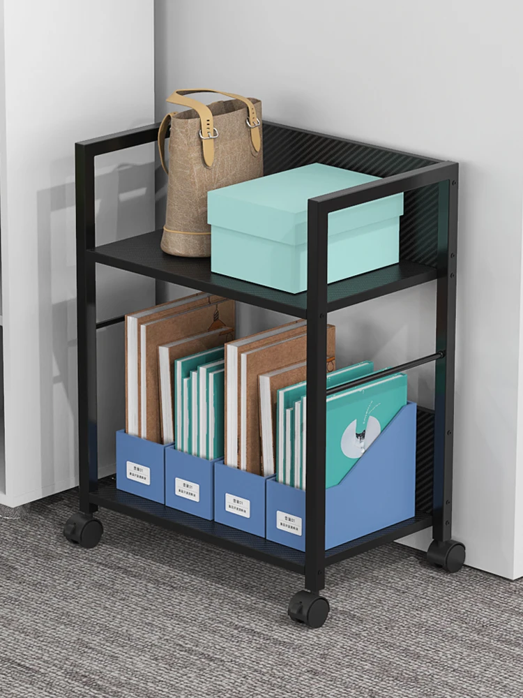 

Mobile printer storage rack, office main box rack, household floor double layer storage rack