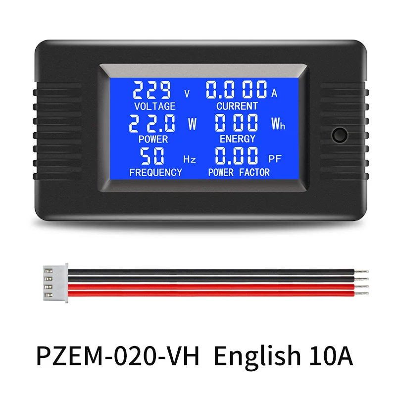 Peacefair New PZEM-020 VH PZEM-022 VH AC Voltage Meter Digital Watt Meter Power Meter Energy Meter 220V 10A 100A Power Analyzer