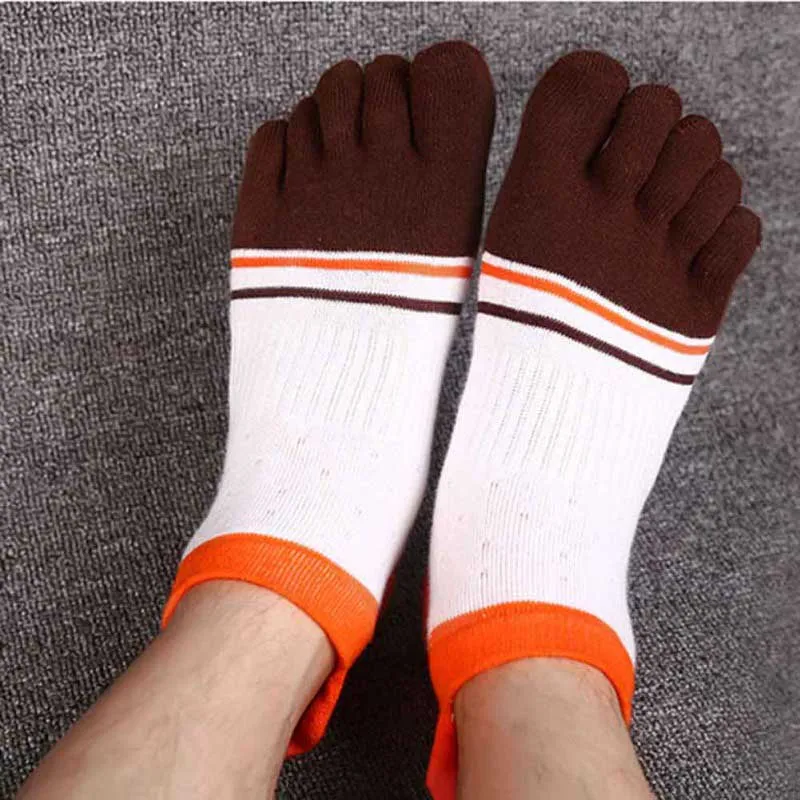 

Toe Socks Finger-separated Odor Resistant Cotton Polyester Spandex Ankle Hosiery Sports Fitness Footwear