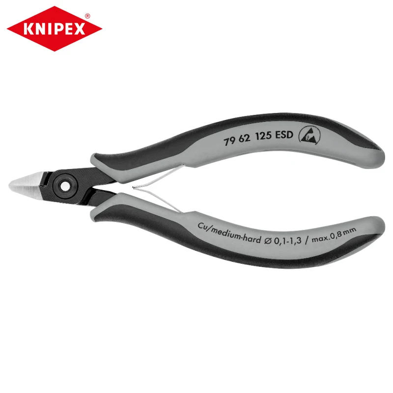 

Высокоточный боковой резак для электроники KNIPEX 79 62 125 ESD 125 мм