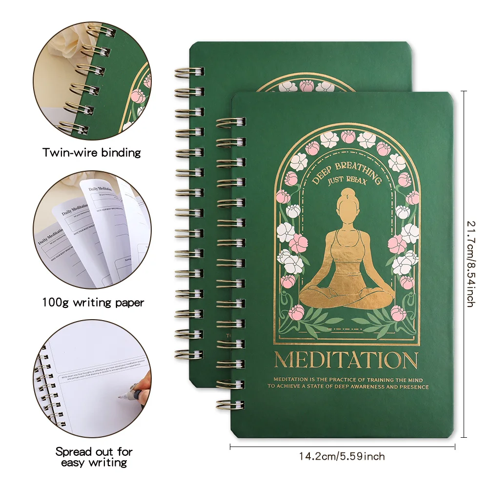 ๐ Meditation Journal for Spiritual Self-Discovery โ 96 Pages, A5 Hardcover 6