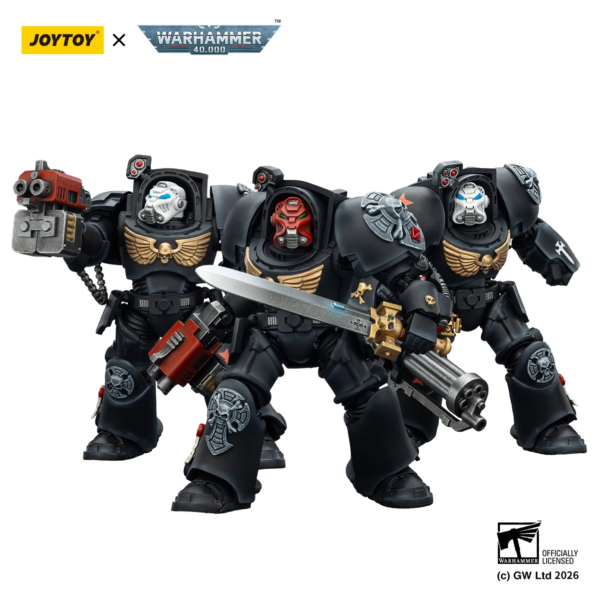 JOYTOY Warhammer 40,000 1/18 Action Figures Terminator Black Templars Dark Angels Imperial Fists White Scars Salamanders view 6