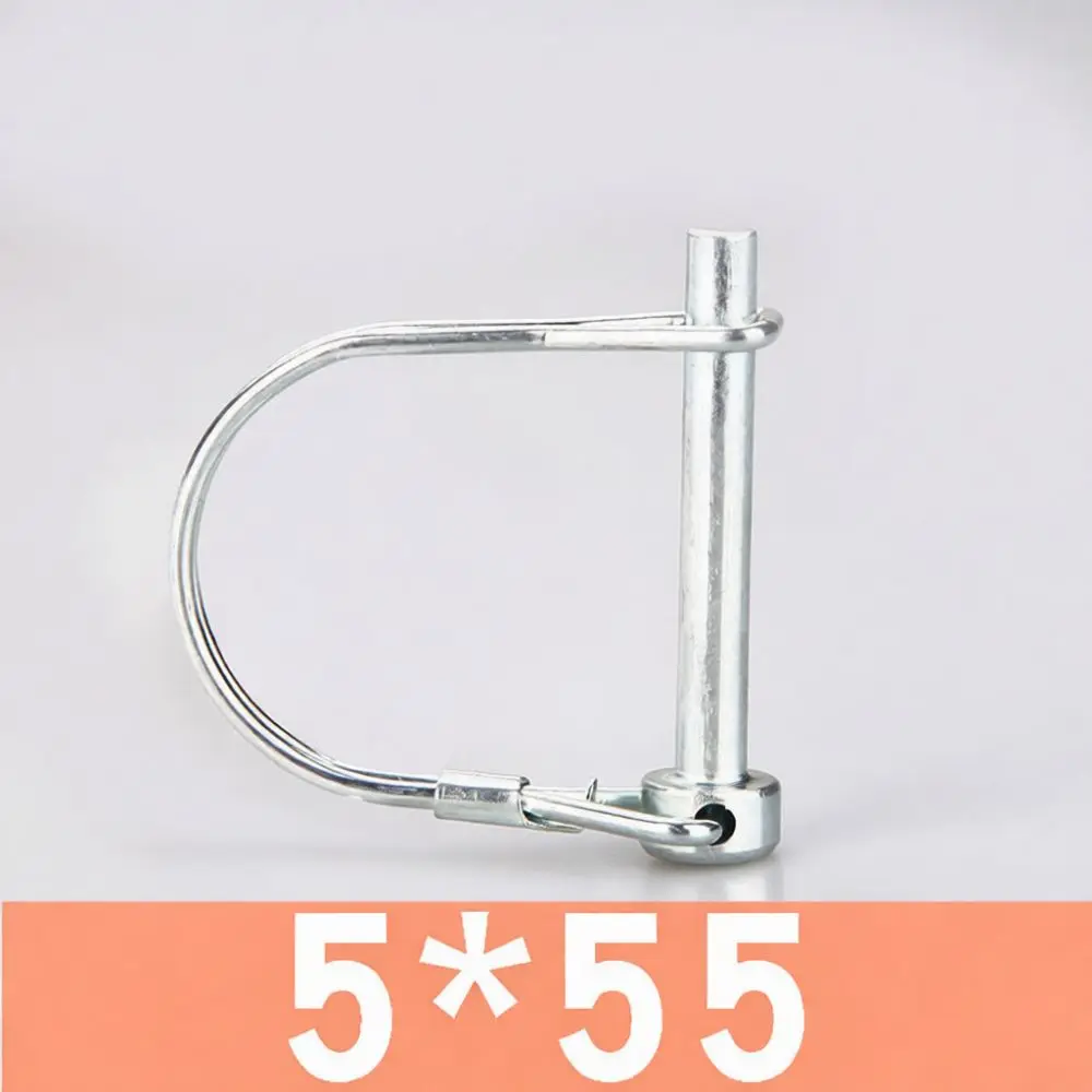 Heavy Duty D Type Locking Pin Galvanized Steel Square Hitch Safety Pin For Farm Trailer Equipment Fastener Hardware