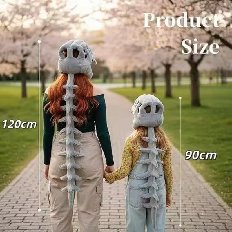 fantasia-de-dinossauro-com-capuz-para-criancas-esqueleto-vestivel-brinquedo-de-pelucia-criativo-e-divertido