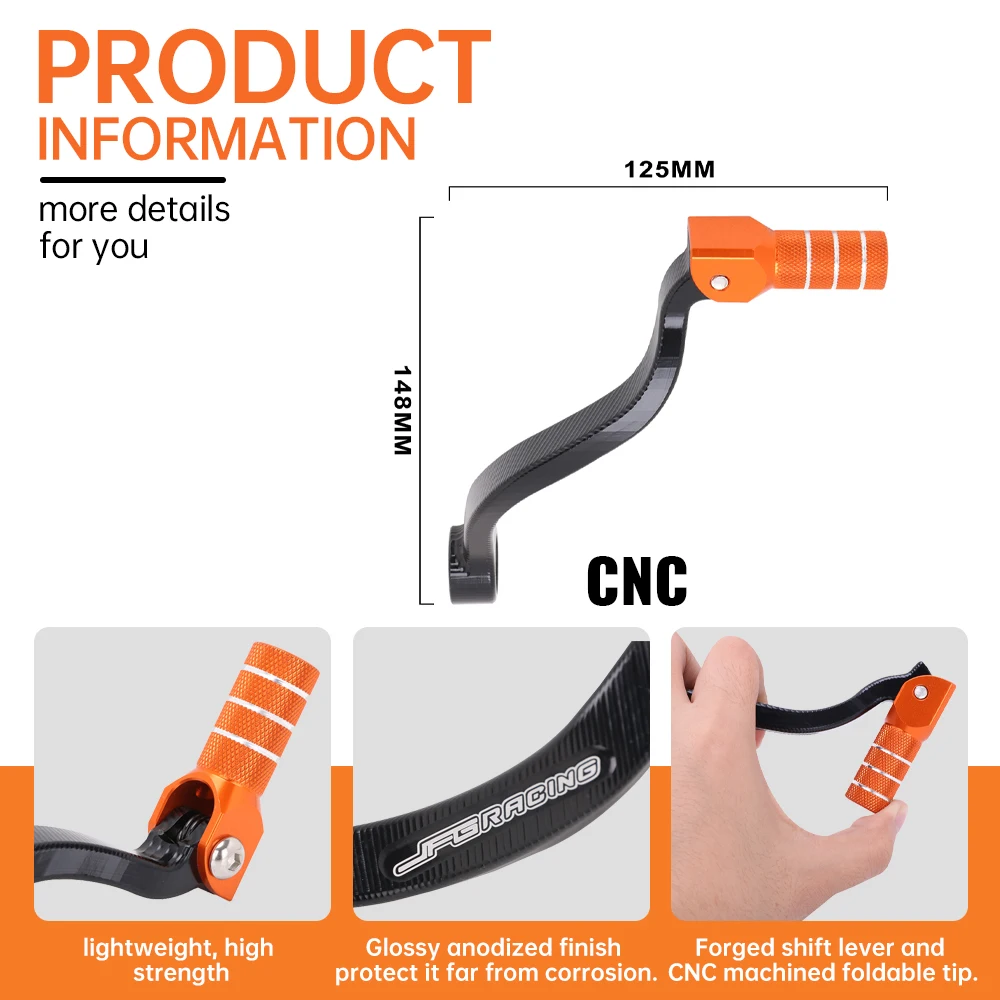 Motorcycle CNC Gear Shifter Shift Pedal Lever For KTM SX EXC XC XCW SXF XCF XCFW EXCF MXC TPI 125 150 200 250 350 2017-2022 JFG