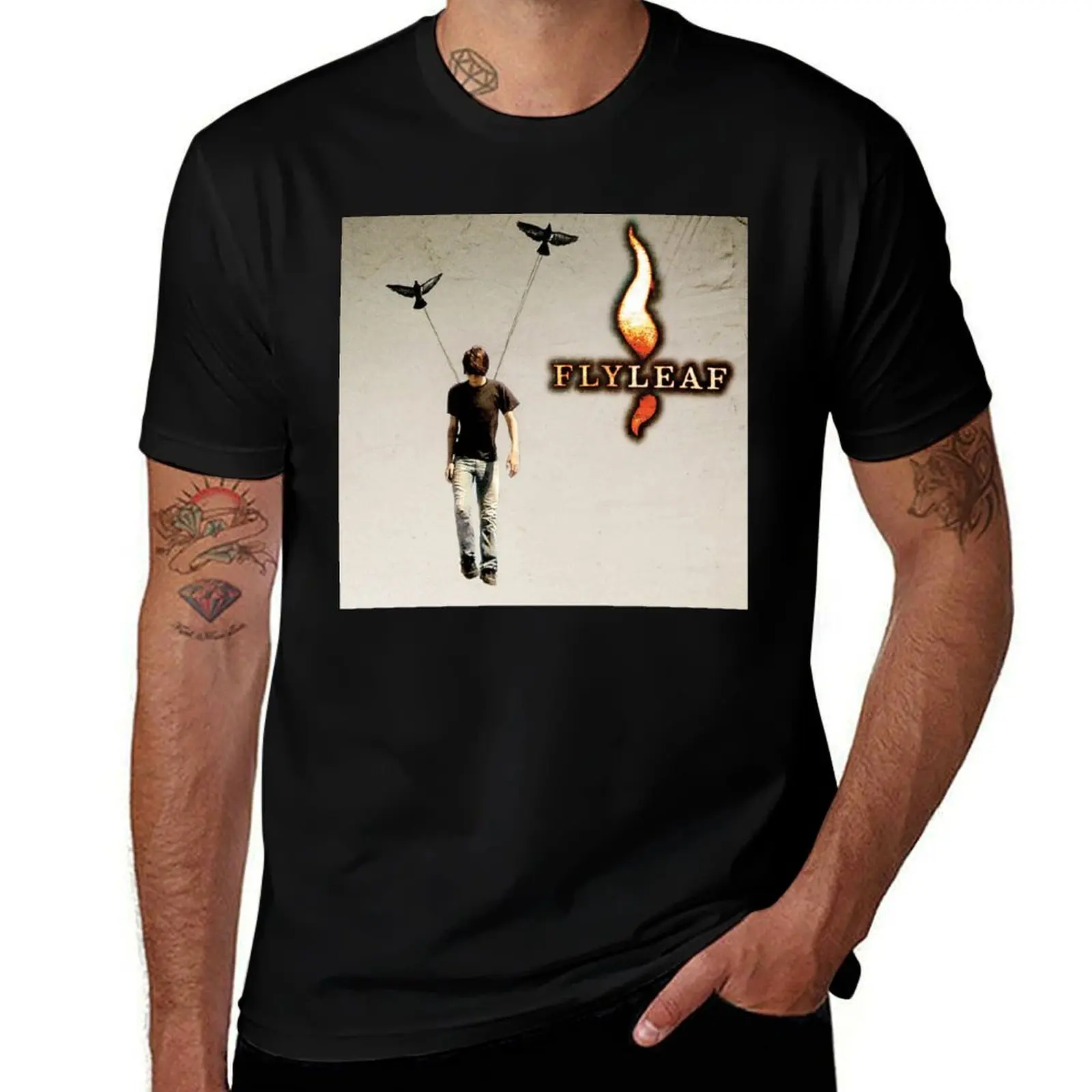 flyleaf logo T-Shirt Breathable Sportswear T-Shirt for Men