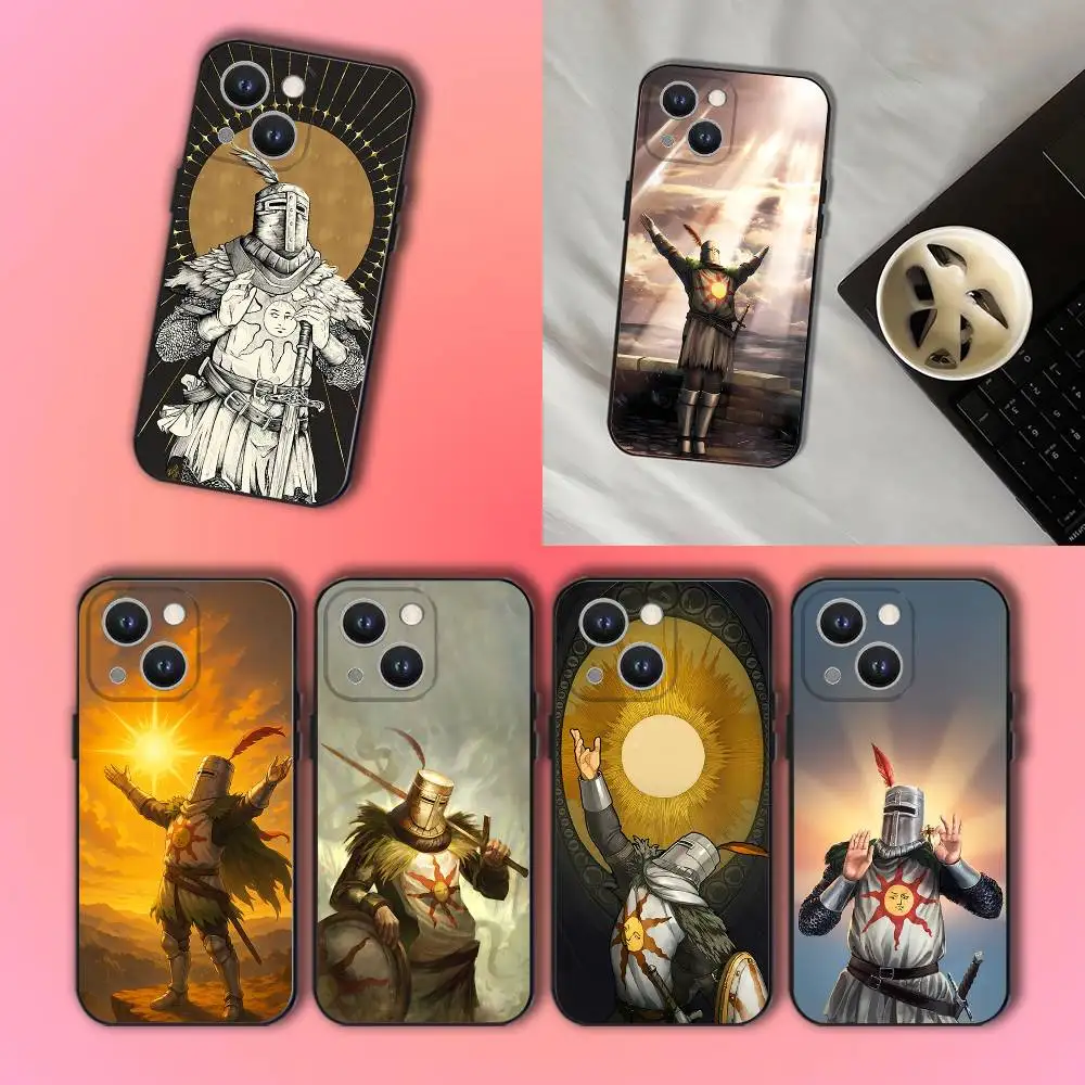 

Dark S-Solaire of AstoraS Black Soft Cover Phone Case For iPhone 17,16,15,14,13,12,11,Pro,Max,Plus