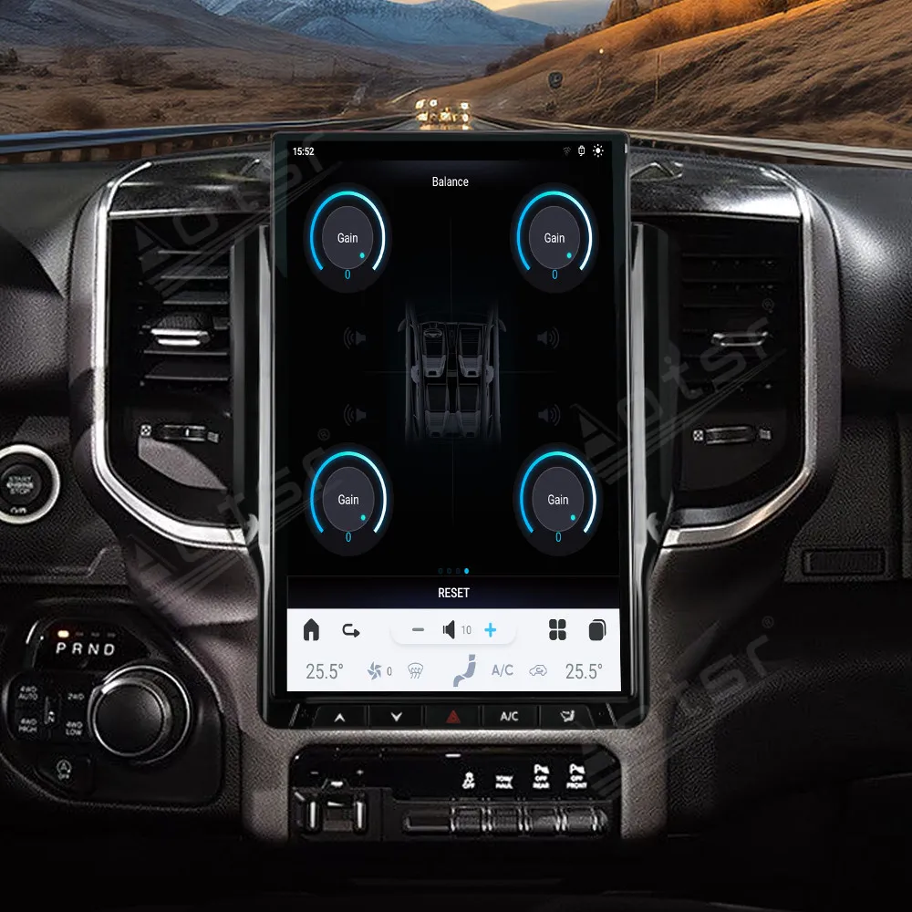 12.1 Inch HD Touch Smart Screen Android 13 System Wireless CarPlay For Dodge Ram 2019-2025 GPS Navigation Car Radio Head Unit