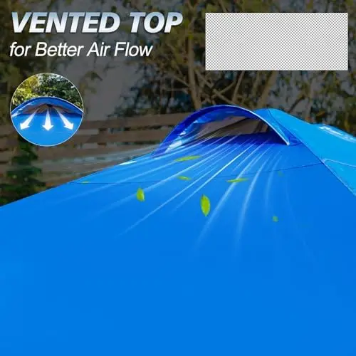 10x10 Pop Up Canopy Tent, 1-Button Push Setup Canopy Tent, Adjustable Height Instant Portable Shelter, Portable Roller
