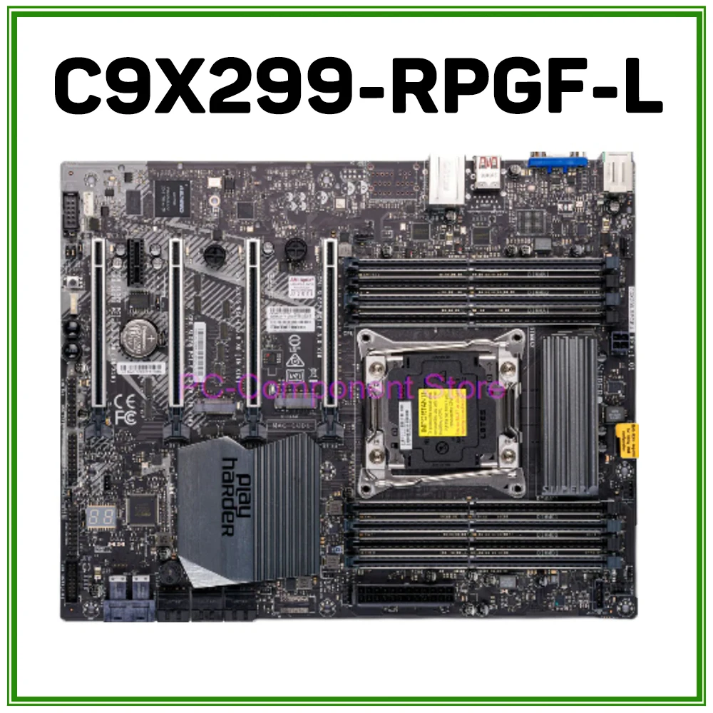 Server Motherboard For Supermicro X299 LGA2066 Support For Core x 4-way GPU Deep learning C9X299-RPGF-L