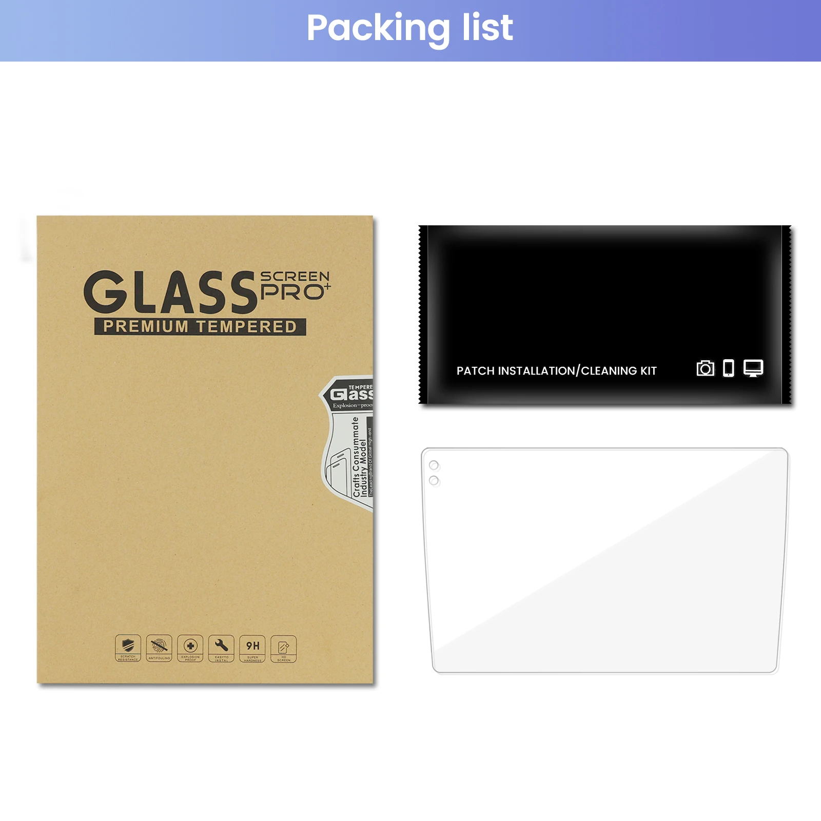 Car Tempered Glass Protective Film Sticker for 9 10.1 Inch Car Radio Stereo DVD GPS Touch Full LCD Screen Protector Waterproof