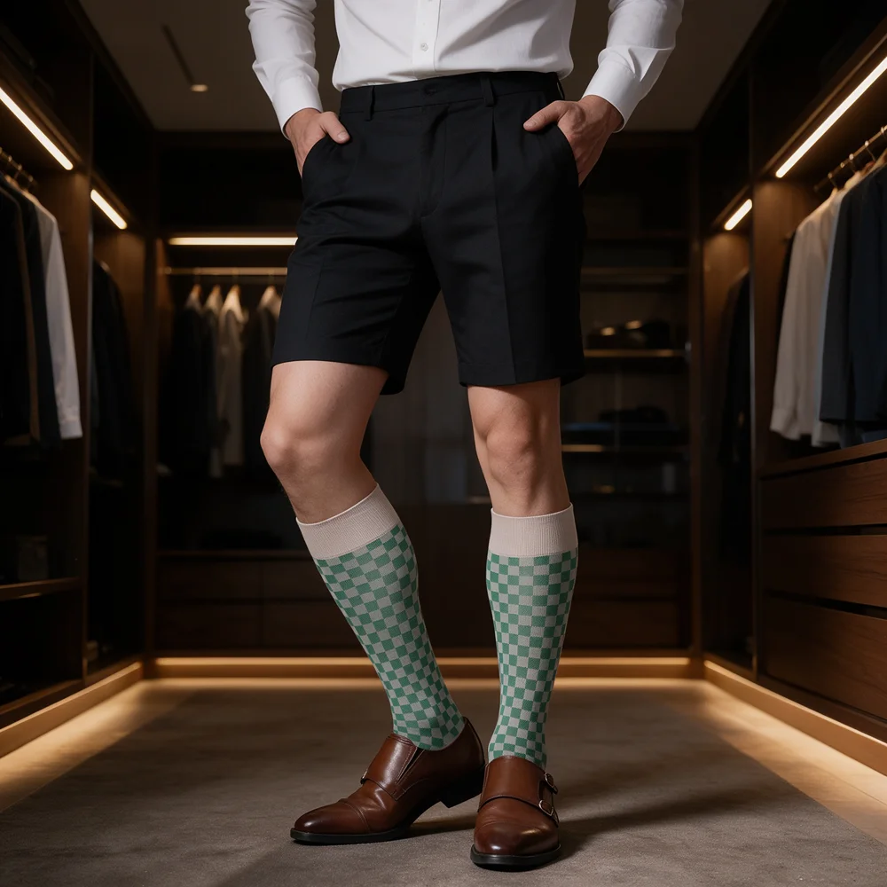 Men'S Shoes For Crews - Calzini eleganti da uomo, lunghi fino