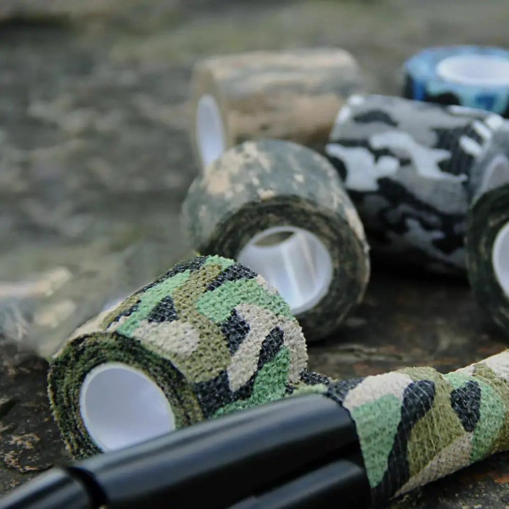 Hardware Tape Adhesive Camo Outdoor Military Stretch Camo Camouflage Tape Bandage Hunting Wrap