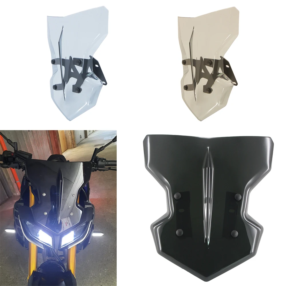 

For YAMAHA MT09 FZ09 2017-2020 Windscreen MT-09 FZ-09 Windshield Motorcycle Accessories MT FZ 09 Wind Deflectors with Bracket