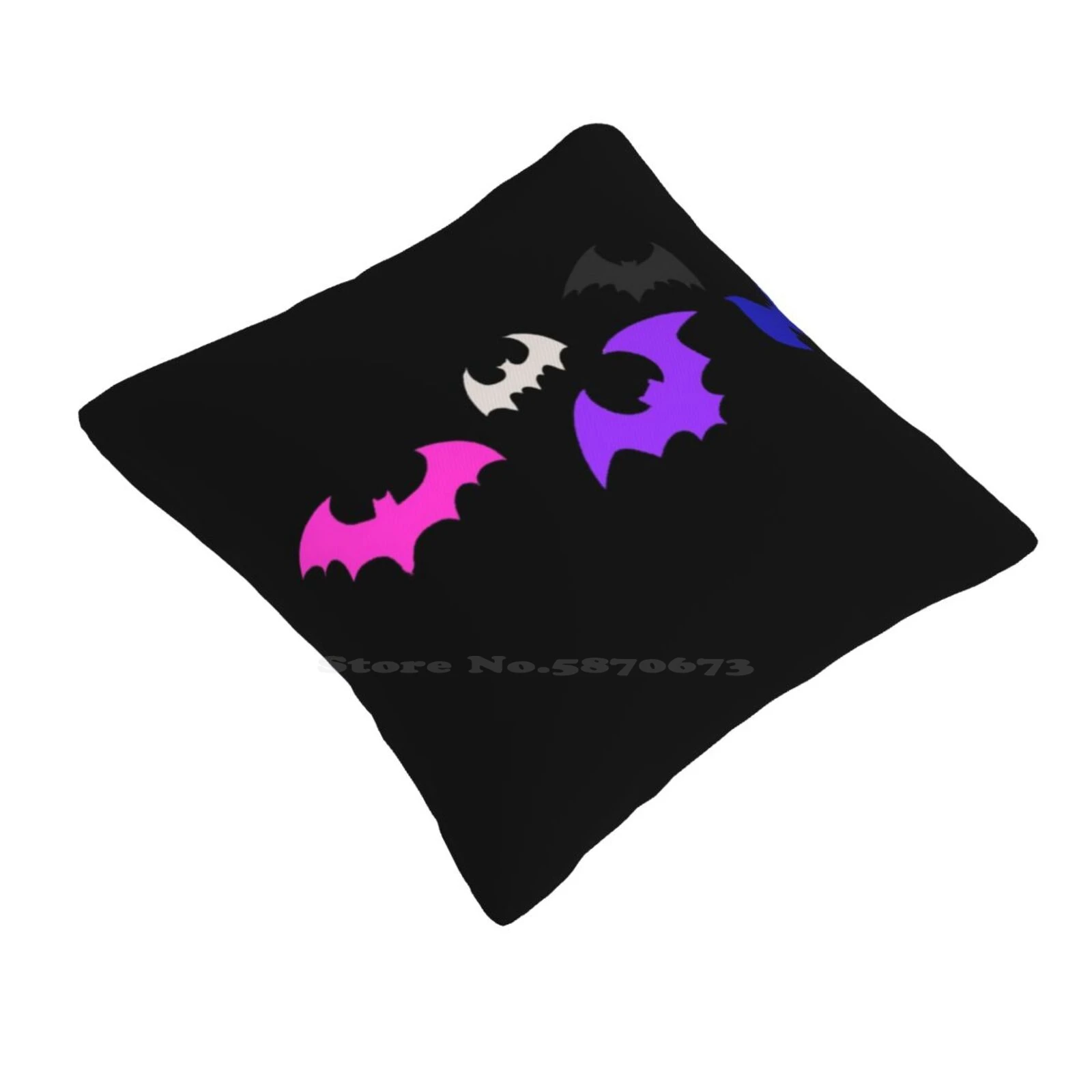 Genderfluid Bats Pillows Case Bedroom Home Decoration Genderfluid Pride Trans Queer Lgbtq