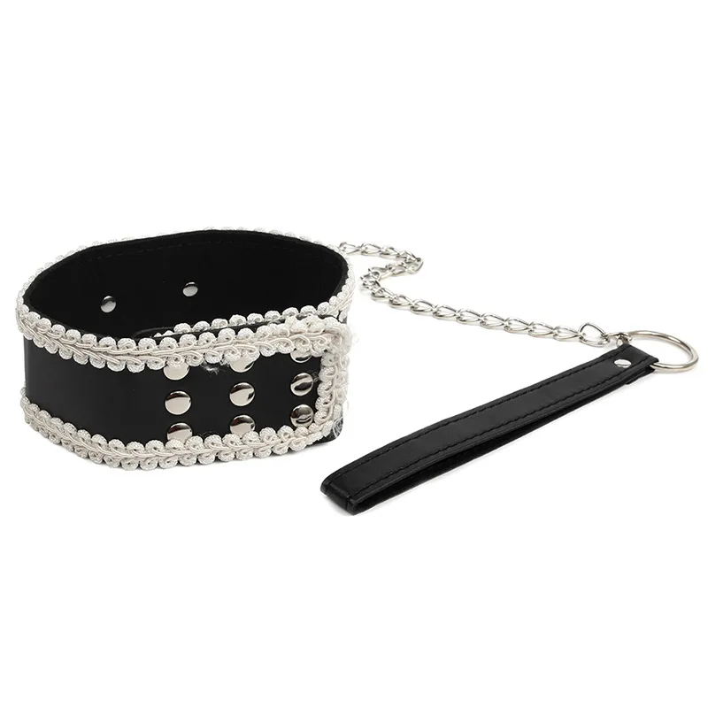 Collar de vendaje ajustable y cinturón, juguete sexual, collar de esclavo, collar de encaje bdsm, collar de restricción de sexo femenino, gay