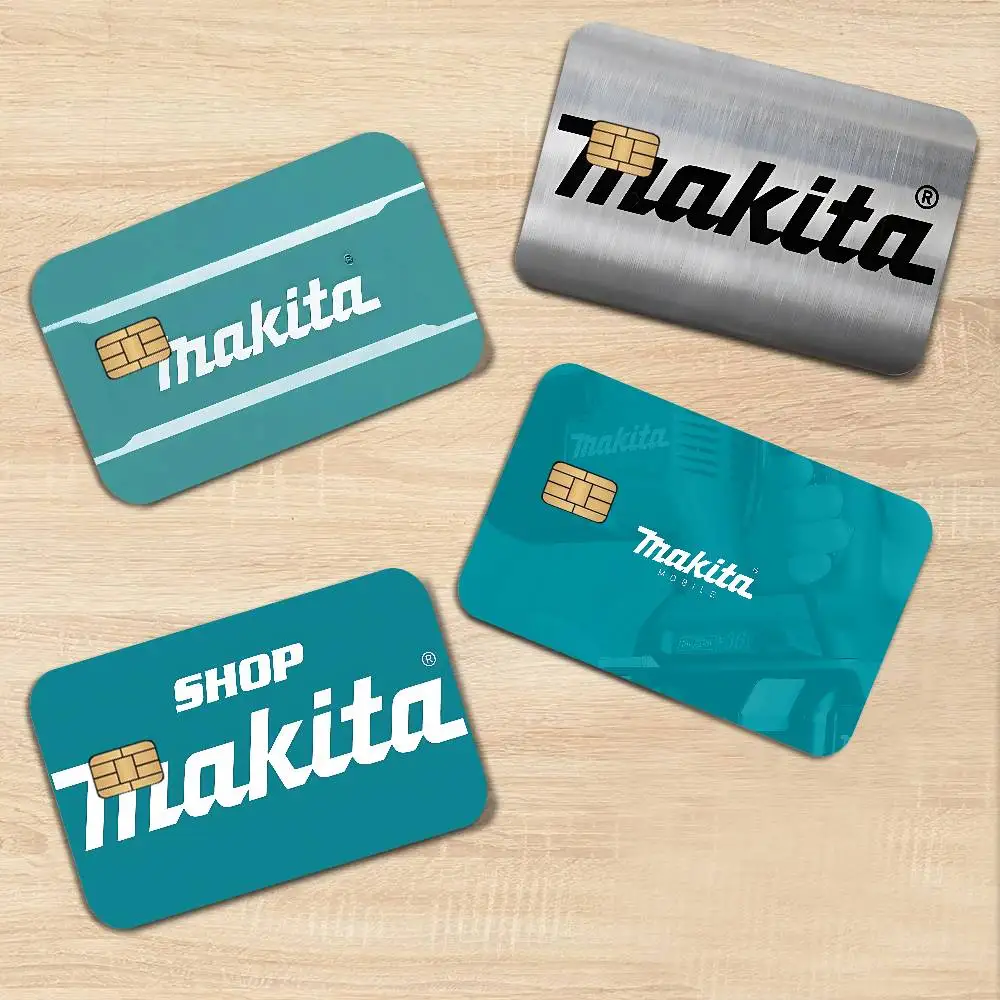 M-Makitas Tool Logo 2024 Anime Cartoon Skin Stickers Film Tape Case For Big Credit Debit Card Front Side