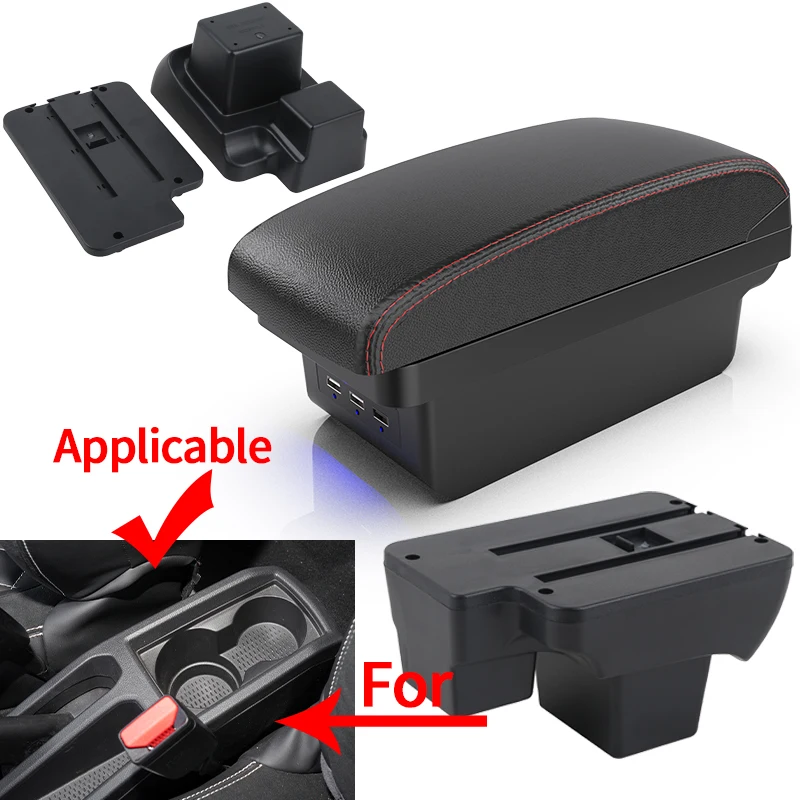 For Volkswagen Polo Armrest box For VW Polo Car Armrest Dedicated Retrofit 2020-2024 Storage Box Retrofit parts Car Accessories