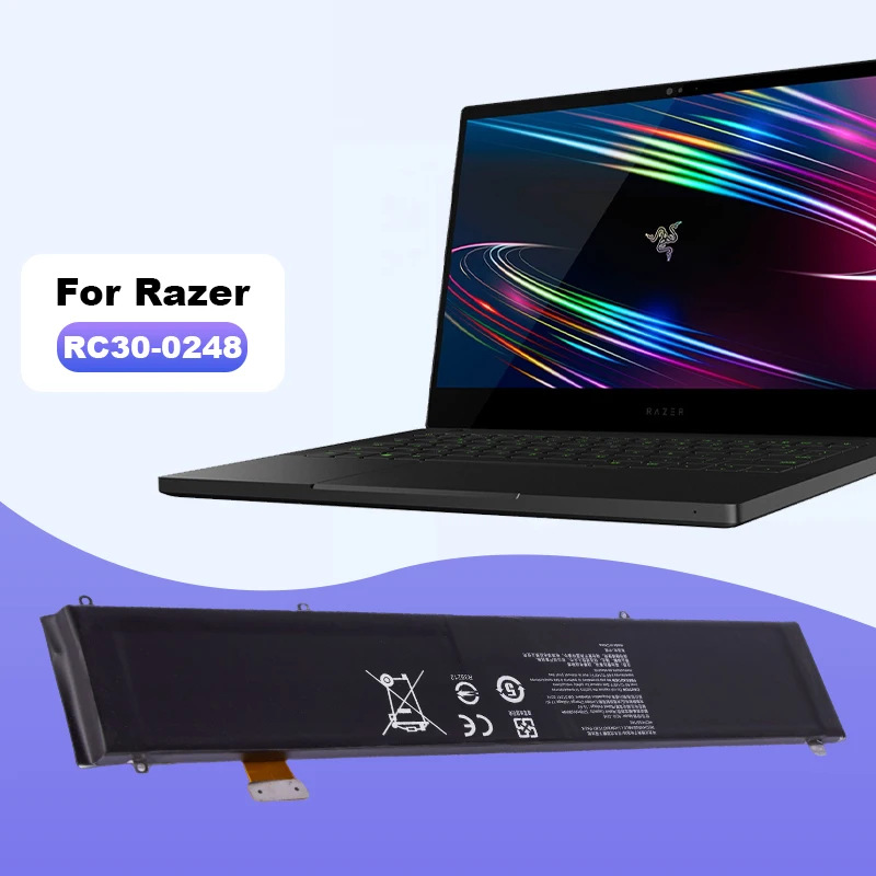 

RC30-0248 Аккумулятор для ноутбука Razer Blade Stealth 15 2018 2019 RTX 2070 Max-Q RZ09-02386 RZ09-02385 36 месяцев Бесплатная гарантия