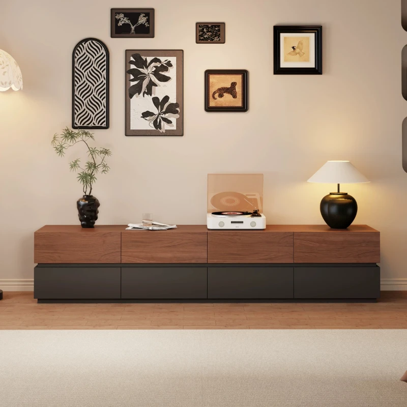 

Nordic Storage Tv Stand Floor Hiding Handles Console Table Retro Tv Stand Space Saving Small Apartment Wohnzimmer Furniture