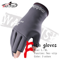 WALK FISH 1 Pair New Winter Sports Fingerless Fishing Gloves Warm Half Finger Anti-Slip Waterproof Bike Cycling Fishing Glove