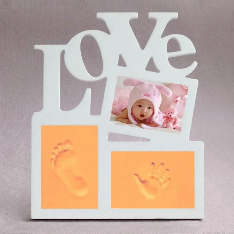 Neonatal Colored Hand and Foot Imprint Commemorative Photo Frame DIY Baby Body Model Imprints Photos Growth Souvenir 1 Year Gift