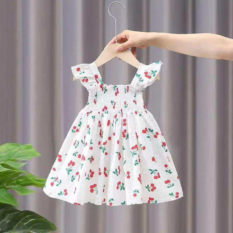 

Girls Dress 2026 Summer New Girls Baby Fashionable Princess Dress Tank Top Dress Children's Strap Dress