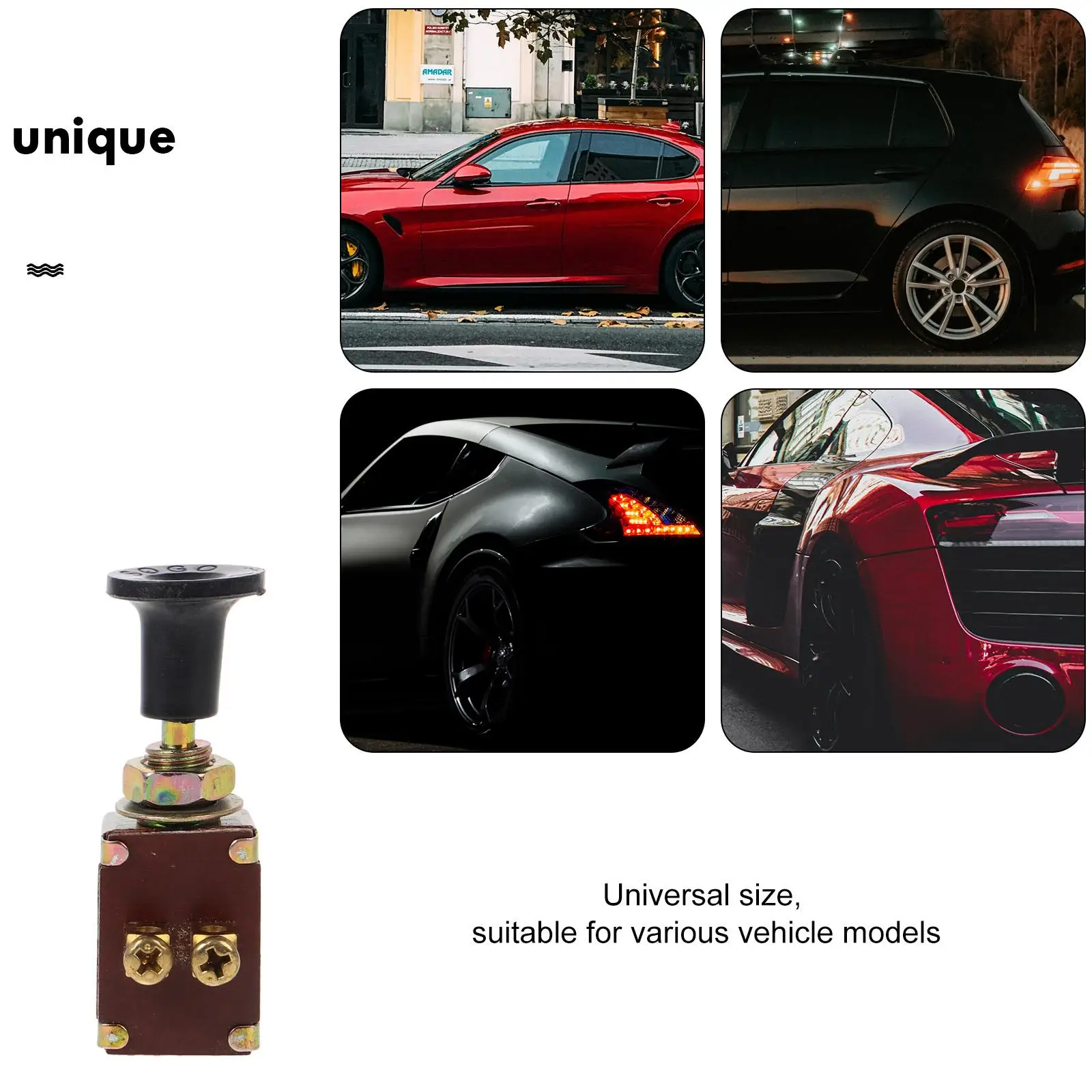 

12V 24V Pure Copper Pull Push Light Toggle Car Push Button Headlight Headlight Switch Universal Relay Switch Automotive