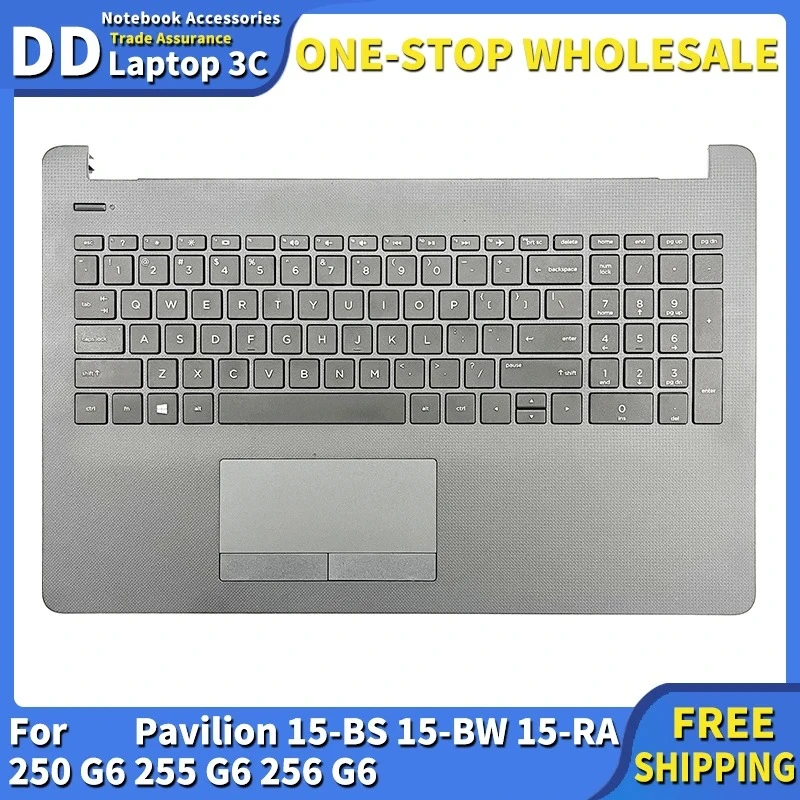 

NEW Palmrest For Pavilion 15-BS 15-BW 15-RA 250 G6 255 G6 256 G6 Laptop Palmrest Upper Cover Top Case English keyboard Gray