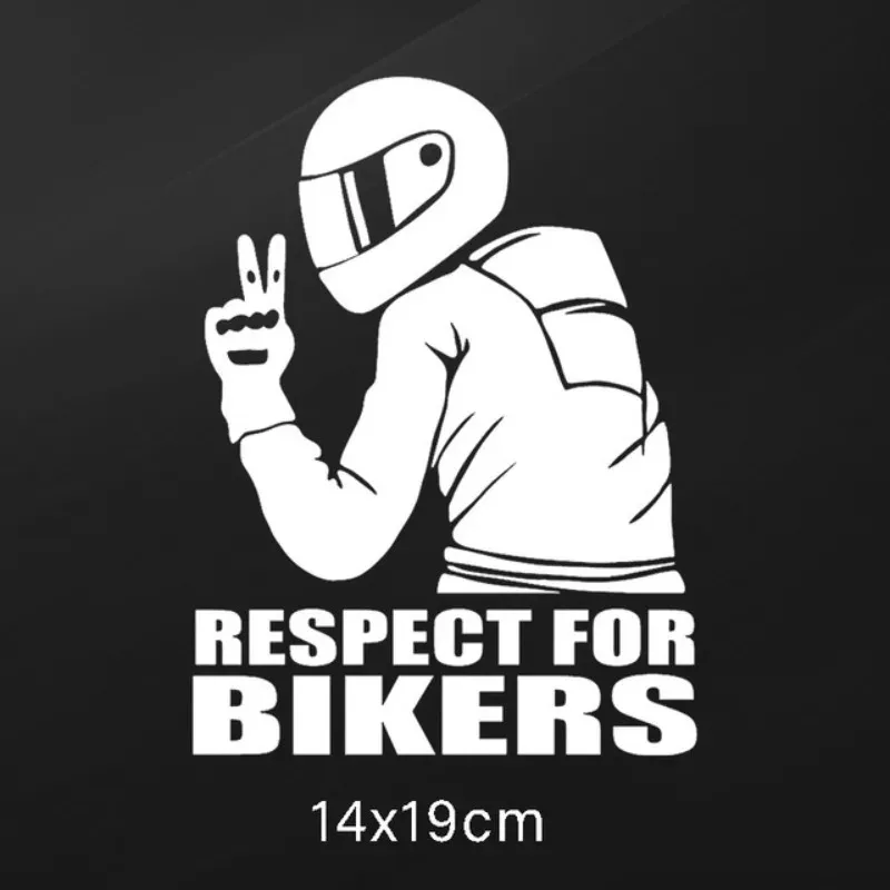 Car decals decorative stickers, creative personalized body stickers, respect for motorcycle riders, car stickers decorative
