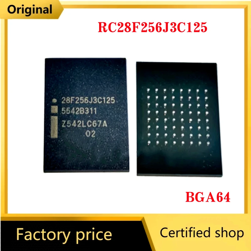 1-10PCS/Lot Original 28F256J3C125 RC28F256J3C125 BGA64 car storage IC chip