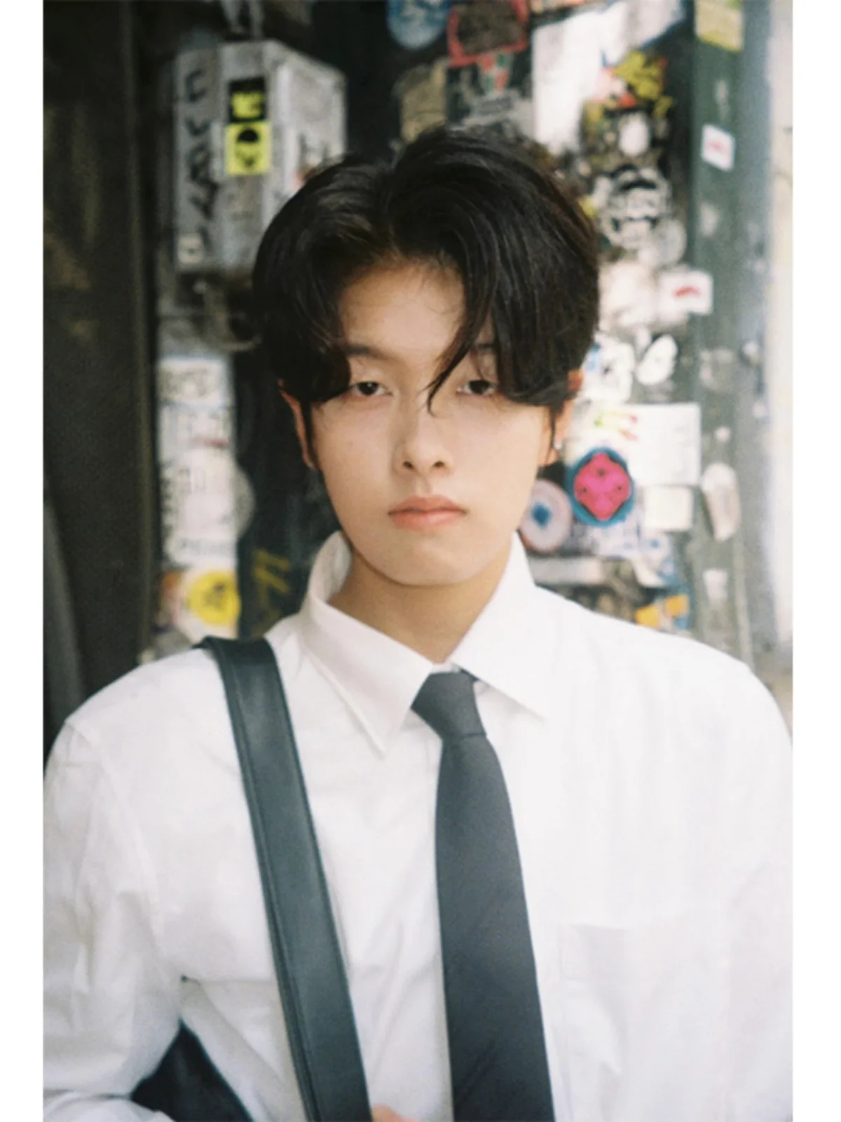 White Long Sleeve Spring Autumn Men's Shirt Youthful Feeling Korean Style College Wind DK Uniform Shirt Jacket Loose Fit Poly...