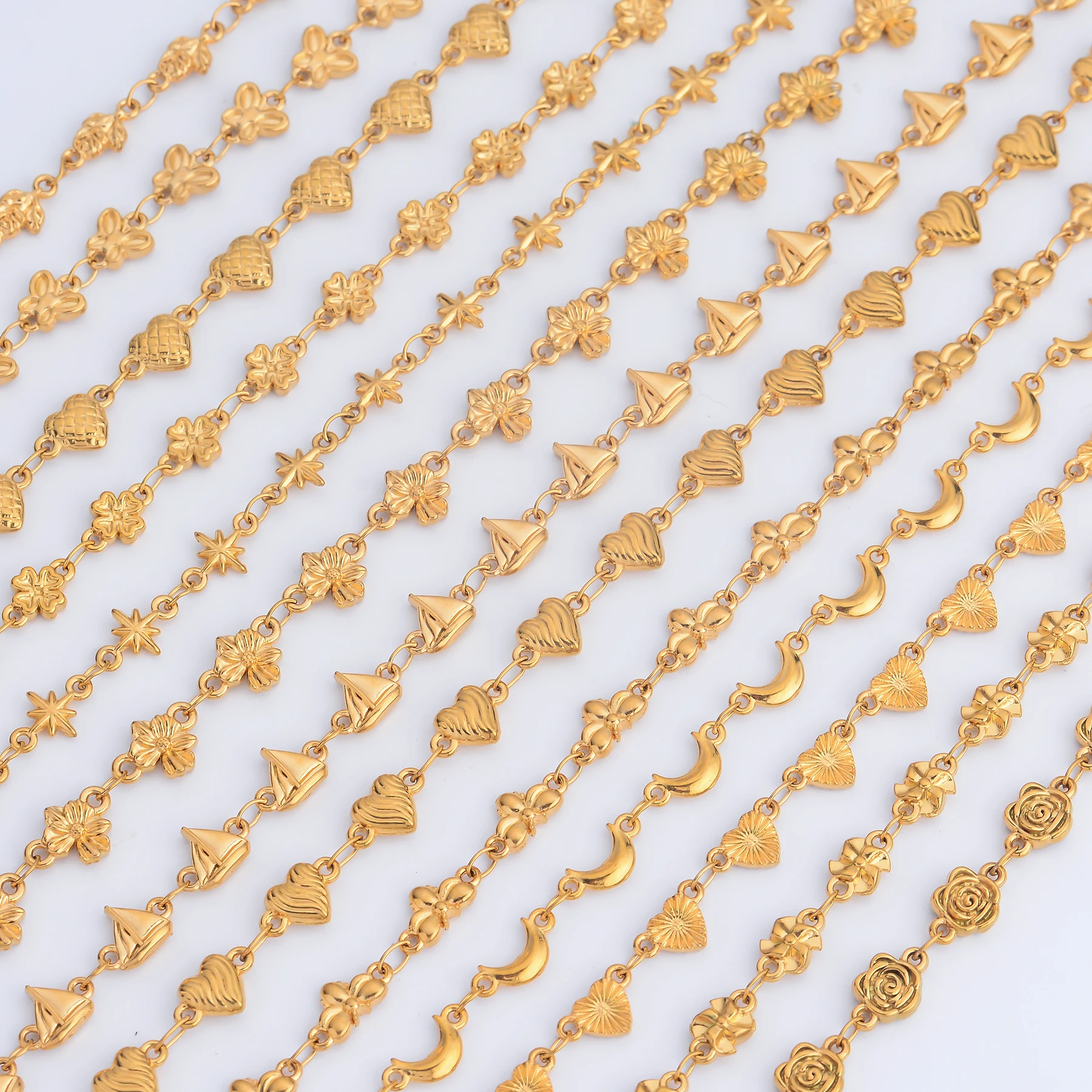 

Оптовая продажа, 1-метровая мини-цепочка с PVD-покрытием ручной работы, браслет «сделай сам», браслет, ожерелье, изготовление оптовой цепи