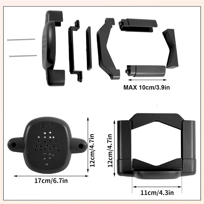 SQPP-bébé porte Billet adaptateurs universels 2 pièces Kit de montage d'escalier sans perceuse accessoires noir