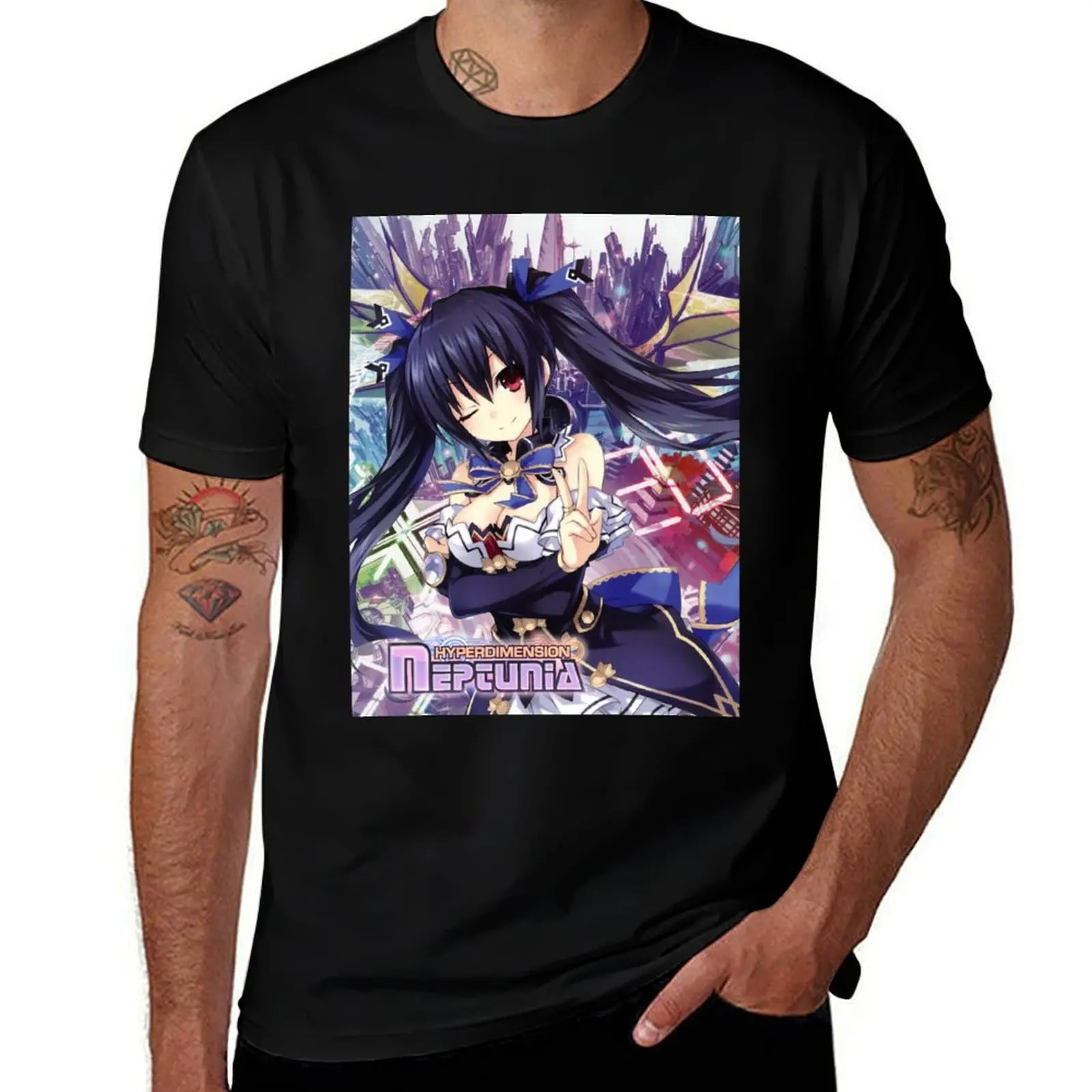 

Anime Hyperdimension Neptunia Noire T-Shirt funny costumes man clothes tshirts personalised tees men tshirt