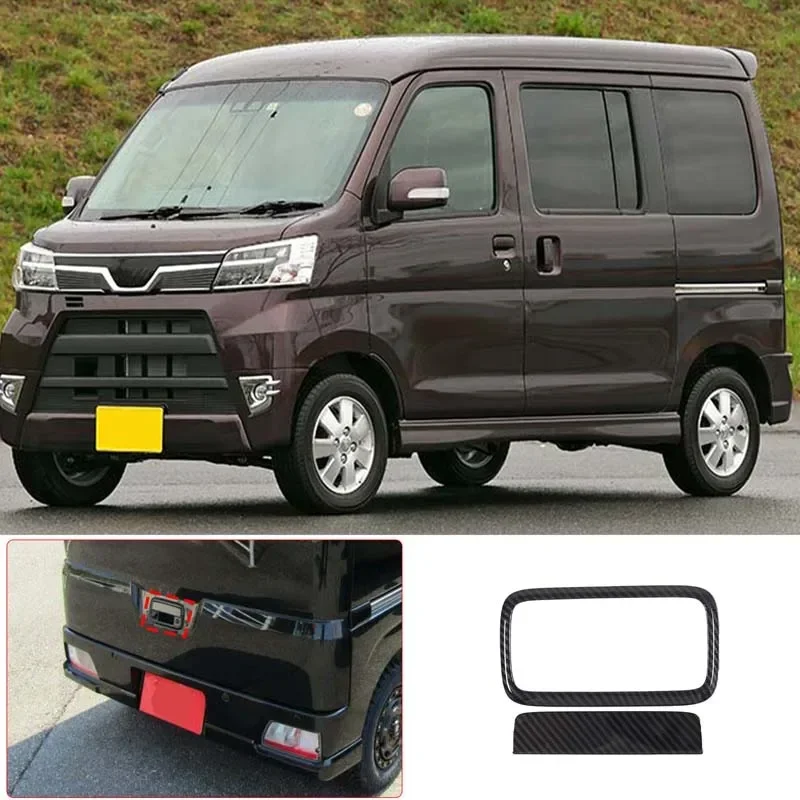 For Daihatsu Atrai 2022 Car Tailgate Handle Decorative Cover Sticker ABS Carbon Fiber/bright Light Exterior Accessories