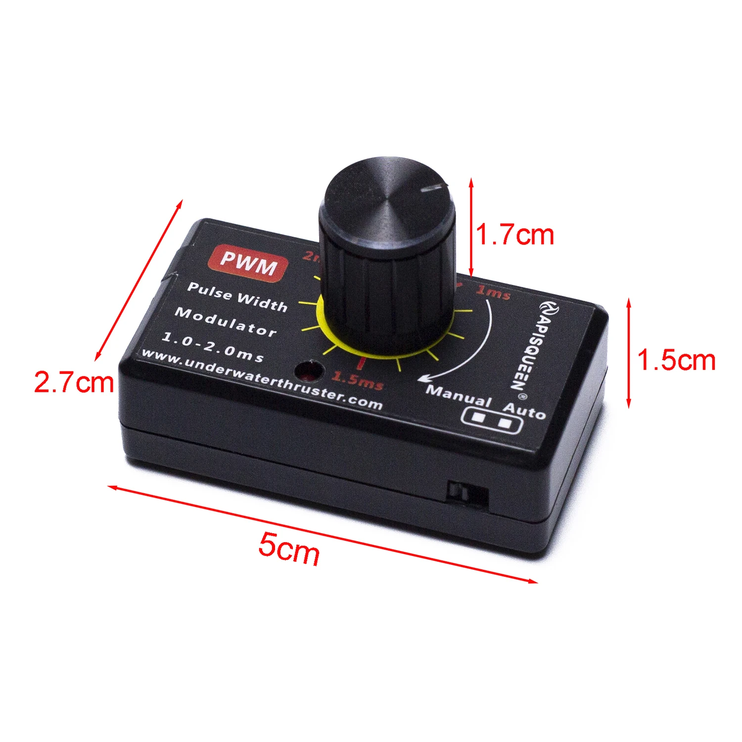 1-2MS pokrętło kontrola prędkości PWM Modulator szerokości Pluse może łączyć linie sygnałowe ESC, aby kontrolować podwodne stery strumieniowe