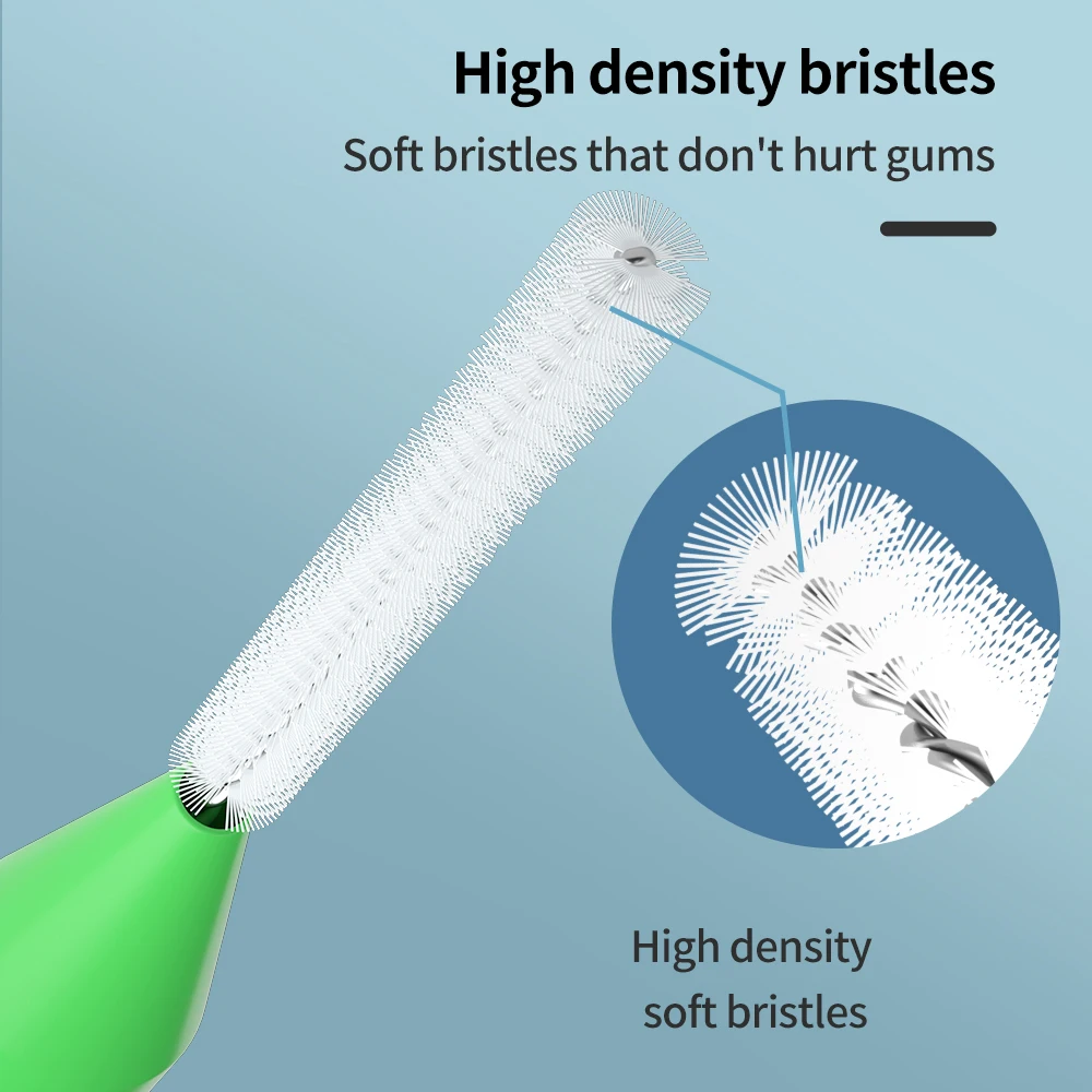 فرشاة بين الأسنان على شكل Kingubznis ، أعواد أسنان ناعمة لتقويم الأسنان ، تنظيف الأسنان ، بين فجوات الأسنان ، 60 في الصندوق